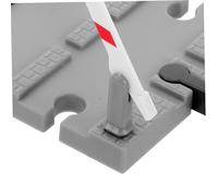 BESPORTBLE Barrière de Voie Ferrée Décorative Gris pour Train Accessoire Modèle de Bloc Routier Amusant Simulation de Barrière Ludique pour Circuit de Train Unique pour Modélisme Ferroviaire