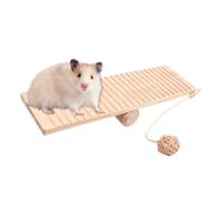 BESPORTBLE Bascule en Bois pour Hamster - à Bascule D’équilibre Amusant et Sécurisé - Accessoire Ludique pour Petits Animaux - D’éveil Naturel pour Cage de Rongeurs - Équilibre Hamster