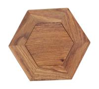 BESPORTBLE Base de Rangement Ronde en Bois pour Pot de Fleurs Support pour Objets d'art Socle pour Boules de Cristal Piédestal pour Collections et Ornements 10 X 12 X 3 Cm Usage Intérieur