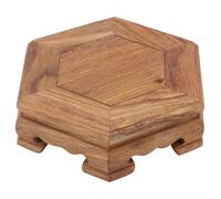 BESPORTBLE Base Décorative pour Pot de Fleurs en Bois Socle d'Exposition Rond Support pour Boules de Cristal et Objets de Collection Piédestal 10 X 12 X 3 Cm Décoration pour Bureau Salon