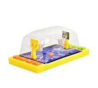 BESPORTBLE Basket de Table Parent-garçon Fille Plastique Terrain de Basket Interactif pour Garçon Fille Jeu de Doigt Amusant et Éducatif Jaune