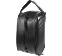 BESPORTBLE Baskets pour homme - Baskets portables pour homme - Sac de rangement à fermeture éclair - Sac de golf en cuir - Sac à chaussures de golf pour homme, noir, 40.5X23X6CM, centimètre