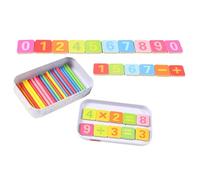 BESPORTBLE Bâtons de Calcul Bois Colorés Éducatifs pour Garçon Fille Éveil Mathématique Précoce Apprentissage Symboles pour Maternelle et École Primaire
