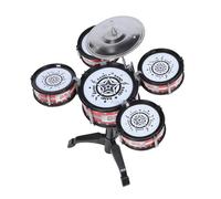 BESPORTBLE Batterie Éducative pour Garçon et Filles Moyen, 5 Tambours Simulation Jazz, Ensemble Percussion Siège, Musical Précoce pour Développement Auditif et Coordination Main-œil