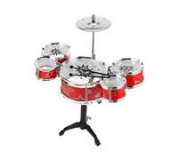 BESPORTBLE Batterie pour Garçon Fille Débutants Plastique avec Baguettes Instrument de Percussion Jazz Réaliste pour Tout-Petits Kit Apprentissage Musical avec Sons Variés Cadeau Garçon