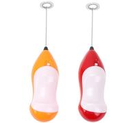BESPORTBLE Batteur à Œufs Ménager Électrique 2pcs, Accessoires Cuisine Pratiques en Abs et Acier Inoxydable, Mini Portable pour Maison Cuisine Couleur Aléatoire
