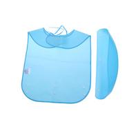 BESPORTBLE Bavoir Adulte Imperméable Avec Ramasse-miettes Tablier De Protection Lavable Pour Repas Ciel Bleu