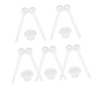 BESPORTBLE Bijoux De Piercing En Résine Transparente Clous Invisibles Fermoirs Boucles D'oreilles Femmes Ensemble Soins Oreilles Usage Quotidien Bouchons Tête De Champignon