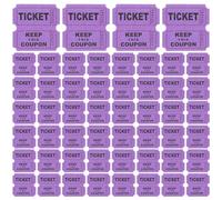 BESPORTBLE Billets de Tombola 100 Billets Violet pour Bal Scolaire et Centre Commercial, Tickets pour Tirage au Sort et Jeux