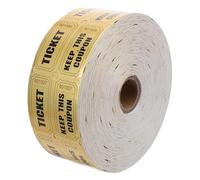 BESPORTBLE Billets de Tombola Dorés en Papier Rouleau de 2000 Billets pour Événements Fêtes Foraines Classes et Carnavals Tickets D’Entrée et Récompenses Scolaires