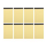 BESPORTBLE Bloc-notes juridiques à lignes, 8 cahiers jaune, papier, 50 feuilles par carnet, bloc-notes portable pour planning, liste de tâches, bureau et agenda scolaire