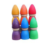 BESPORTBLE Blocs Arc-Ciel Bois Jouets De Reconnaissance De Couleurs Éducatifs pour Poupées Et Garçon Fille