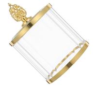 BESPORTBLE Bocal de Conservation en Cristal Transparent S avec Couvercle Hermétique, Pot à Bijoux Polyvalent, Sucrier Portable pour Snacks et Sachets de Thé, Accessoire de Rangement