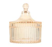 BESPORTBLE Bocal en Verre Apothicaire Ambre avec Couvercle Récipient Multi-usages pour Bonbons Sels de Bain et Accessoires de Salle de Bain Pot Décoratif Pratique Cuisine