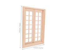 BESPORTBLE Bois à Panneaux Porte Double Battant pour Maison de Poupée DIY Accessoire Décoratif pour Maquette Miniature