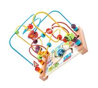 BESPORTBLE Bois Labyrinthe à Perles pour Garçon Fille Design à Trois Pistes Éducatif et pour Motricité Fine et Coordination Main Œil