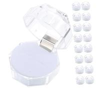BESPORTBLE Boîte à Bagues Transparente Octogonale 20 Pcs en Acrylique Portable pour Mariage Porte-alliances Compacte Organisateur Anneaux Décoration Bague Étui Blanc