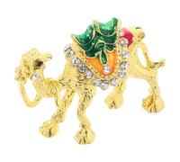 BESPORTBLE Boîte à Bijoux Décorative Camel Vintage Ethnique avec Figurine Porte-bagues Multifonction pour Rangement de Bijoux et Bibelots Cadeau Souvenir Original