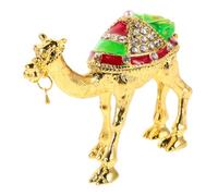 BESPORTBLE Boîte à Bijoux Métallique Décorative Boîte à Bijoux de Voyage pour Femme Cadeau Ornement Figurine Artisanale Peinte Main Coffret Charnière Robuste Multifonction