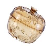 BESPORTBLE Boîte à Bonbons Hermétique en Plastique Doré Récipient de Rangement Alimentaire Transparent Boîte à Goûter Ronde Cuisine et Salon Contenant pour Snacks et Aliments Secs