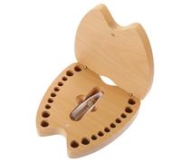 BESPORTBLE Boîte à Dents de Lait en Bois Rangement Sécurisé des Dents Perdues Forme Unique pour Garçon et Filles Présent Souvenir pour Bébé