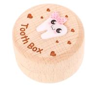 BESPORTBLE Boîte à Dents pour Garçon et Filles en Bois Coloré, Petite Taille, Boîte à Souvenirs de Dents de Lait, Conservation Solide, Rangement Bébé, Présent Garçon Fille, Trousse Compacte