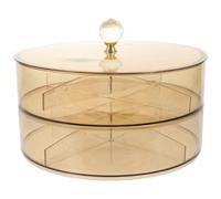 BESPORTBLE Boîte à Goûter Compartimentée en Pp Jaune, Double Couche Couvercle, Grosse Capacité, Design Compartimenté Facile à Nettoyer, Rangement des Collations la Maison