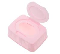 BESPORTBLE Boîte à Lingettes Bébé Compacte Rose Couvercle à Rabat Étanche, Distributeur Pratique pour Lingettes Humides et Cotons Démaquillants, Rangement pour Chambre Bébé, Salle de Bain