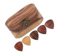 BESPORTBLE Boîte à Médiators Bois avec Médiators pour Guitare Acoustique et Basse Rangement et Compact pour Accessoires de Guitare Électrique