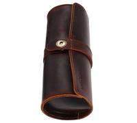 BESPORTBLE Boîte à Montres Cuir Véritable Fentes Étui Cylindrique Portable pour Montres Mécaniques Homme Femme Organisateur de Voyage Robuste et Pratique