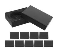 BESPORTBLE Boîte à Montres de Poche carrée en Carton Noir, 8 pièces, Organiseur pour Bijoux, Colliers, bagues, pendentifs, Boucles d'oreilles, Anniversaire, Noël