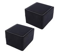 BESPORTBLE Boîte à Montres en Cuir PU 2Pcs Présentoir de Rangement pour Montres Coffret Élégant Coussins Amovibles Boîte pour Magasin et Usage Personnel Accessoire de Décoration