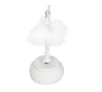 BESPORTBLE Boîte à Musique Dansante Ballerine Blanche Mélodie Classique Décoration D’Anniversaire pour Fille Ornement Rotatif Élégant pour Bureau et Chambre Présent Souvenir de Fête
