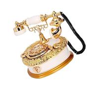 BESPORTBLE Boîte à Musique Décorative Téléphone Rétro Polyvalente pour Bureau Accessoire De Rangement Blanc Design Élégant Décoration De Bureau Coffret Musical