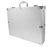 BESPORTBLE Boîte à Outils Portable Légère, en Alliage D'aluminium | Poignée, Doublure Rembourrée, Usage Extérieur et Garage, Finition Blanche, Format Compact pour Transport