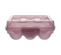 BESPORTBLE Boîte à Œufs Rigide Compartiments Transparente Violette Porte-œufs Compact Antichoc pour Réfrigérateur Portable pour Camping et Pique- Extérieur Réutilisable