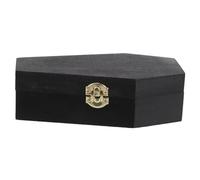 BESPORTBLE Boîte Bois Forme Cercueil avec Couvercle à Rabat Urne Funéraire pour Animaux de Compagnie Boîte Multifonctionnelle pour Crémation Bijoux ou Friandises Décoration Halloween