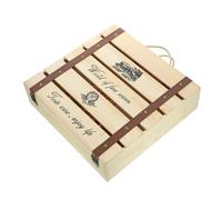 BESPORTBLE Boîte Bois pour Vin avec Design Creux Coffret Cadeau Bouteilles Rangement Élégant pour Fête et Décoration