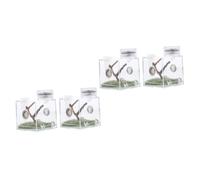 BESPORTBLE Boîte De 2 Pièces Boîte D'Élevage D'Araignées Sauteuses Petit Humidificateur Plante Mini Créature Micro Habitat Terrariums Parc pour Animaux De Compagnie Habitat D'Escargot Cage