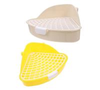 BESPORTBLE Boîte De 2 Pièces Toilette De Lapin Cochon Toilettes d'apprentissage De La Propreté Chiot Pot De Chien Double Patte Pot De Train De Lapin Pipi pour Chiens Rat Plastique