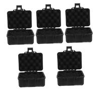 BESPORTBLE Boîte De 5 Pièces étui à Instruments d'étanché Portefeuille Pro Caisse Rangement Caisse de Rangement Mallette à Outils avec Manche en métal épaissir l'étui à médicaments éponge