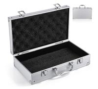 BESPORTBLE Boîte de Rangement Aluminium Mallette Portable Multifonction Valise Rigide Légère avec Poignée pour Maison Bureau Voyage et Premiers Secours