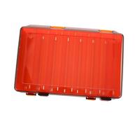 BESPORTBLE Boîte de Rangement de Double Couche Compartiments Résistante Aux Chocs pour Leurres et Appâts Mallette Portable Orange et Marron