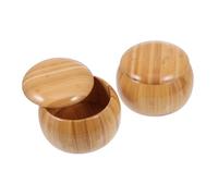 BESPORTBLE Boîte de Rangement pour Échecs Bambou Naturel Compacte et Légère avec Couvercle Boîte de Stockage Pratique et Portable pour Jeux de Société et Parties de Go