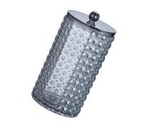 BESPORTBLE Boîte de Rangement Protège la Poussière et L'humidité pour Cotons-tiges et Cotons en Acrylique Noir Ellipse Motif Diamant, Bord Lisse