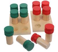 BESPORTBLE Boîte Éducative Sensorielle Montessori en Bois Compacte pour Garçon Et Filles, Jouet Olfactif Éducatif, Apprentissage des Odeurs, Jeu D'observation Montessori, Ensemble pour Éveil Bébé