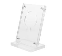 BESPORTBLE Boîte Porte-médiators en Acrylique Transparent pour Guitare avec Support Stable, Étui de Rangement Facile pour Collection à Domicile ou Boutique D'instruments