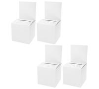 BESPORTBLE Boîtes à Tickets de Tombola en Carton Rigide Lot de 4 Boîtes à Dons Multifonctionnelles Blanches Détenteurs de Vote pour Fêtes Événements et Collectes Urnes de Vote Pratiques