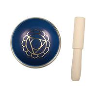 BESPORTBLE Bol Chantant Tibétain Cuivre Bleu pour Yoga Relaxation avec Maillet Bol Bouddhiste Harmonique pour Thérapie Sonore et Décoration Zen