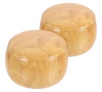 BESPORTBLE Bol de Rangement en Bois Massif pour Pièces d'Échecs Go Grand Format Lot de 2 Bols en Bois de Hêtre Conteneurs de Stockage Compacts et Légers Boîte à Pièces pour Jeux de